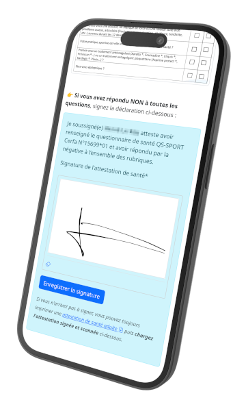 Signature facile sur téléphone